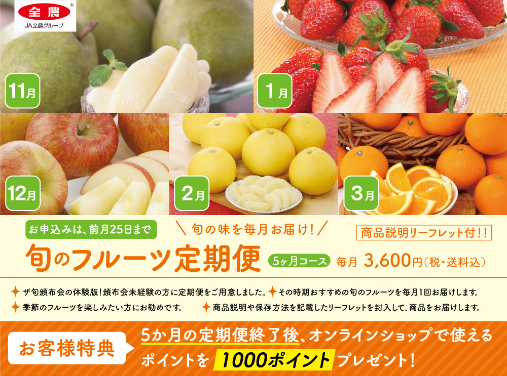 旬のフルーツ定期便